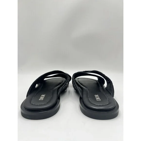 Dior Alias sandal in beige and black Dior Oblique jacquard Size 40 - Picture 4 of 6